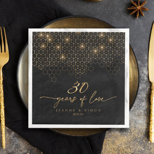 Servilleta De Papel De Cena Highlights ID1165 del 30º aniversario del oro