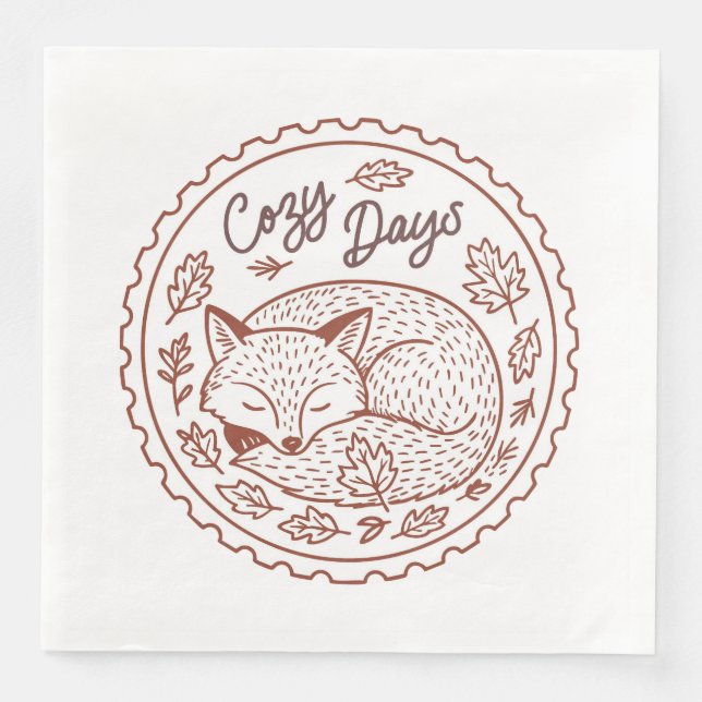 Servilleta De Papel De Cena Hojas de otoño Papel de la naturaleza (Anverso)