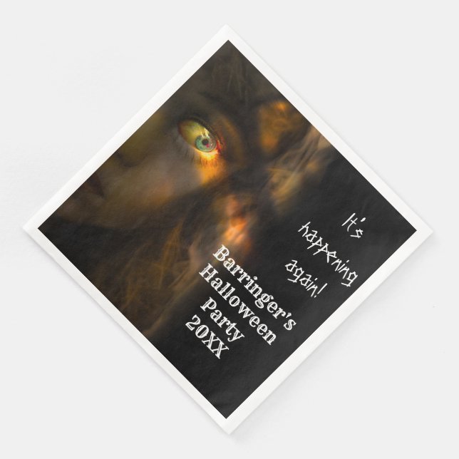 Servilleta De Papel De Cena Horror Fiesta Time Halloween (Esquina)