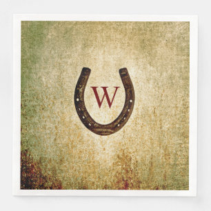 Servilleta De Papel De Cena Horseshoe Monogramed Dinner Napkin