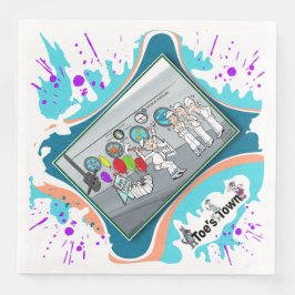 Servilleta De Papel De Cena Hundido por sorpresa | Servilleta de cena de cumpl