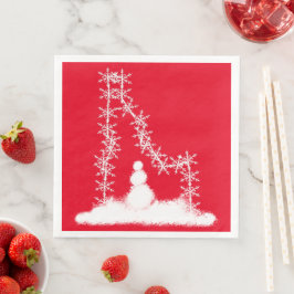Servilleta De Papel De Cena Idaho Snowflake