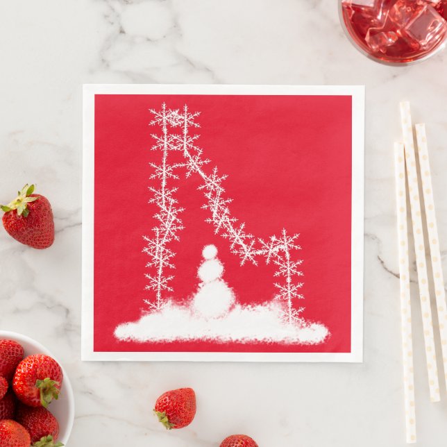 Servilleta De Papel De Cena Idaho Snowflake (In situ)