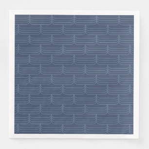 Servilleta De Papel De Cena Ilustracion azul, moderno y fresco