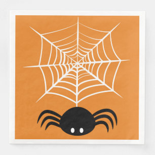 Servilleta De Papel De Cena Ilustración de araña espeluznante de Halloween