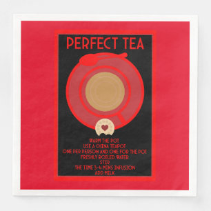 Servilleta De Papel De Cena Impresión de Poster de arte de pared de té