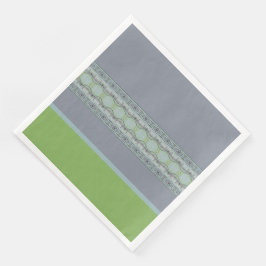 Servilleta De Papel De Cena Impresión elegante con verde
