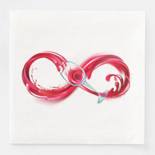 Servilleta De Papel De Cena Infinito con Vino Tinto