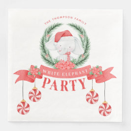 Servilleta De Papel De Cena Intercambio de obsequios de Navidades de Elefantes