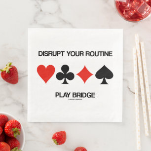 Servilleta De Papel De Cena Interrumpir el juego rutinario Puente de cuatro ju