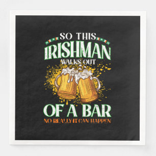 Servilleta De Papel De Cena irlandés bebiendo cerveza día de San Patricio