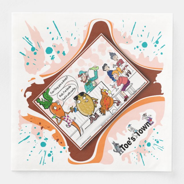 Servilleta De Papel De Cena I've Had It With Carbs | Literal Wordplay Dinner (Anverso)