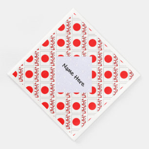 Servilleta De Papel De Cena Japón y bandera japonesa en mosaico con su nombre