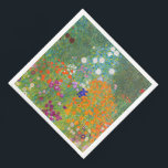 Servilleta De Papel De Cena Jardín de flores de Gustav Klimt<br><div class="desc">Por favor,  visite mi tienda para más diseños interesantes y más opciones de colores => zazzle.com/colorfulworld*</div>