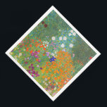 Servilleta De Papel De Cena Jardín de flores por Gustav Klimt<br><div class="desc">Visita mi tienda para un diseño más interesante y más elección de color => zazzle.com/colorfulworld*</div>
