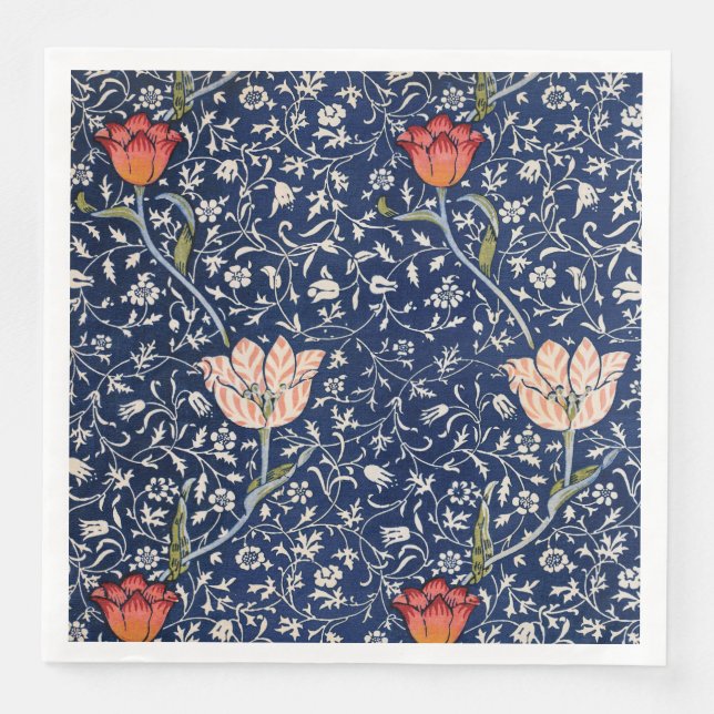 Servilleta De Papel De Cena Jardín Tulip (Medway) por William Morris (Anverso)