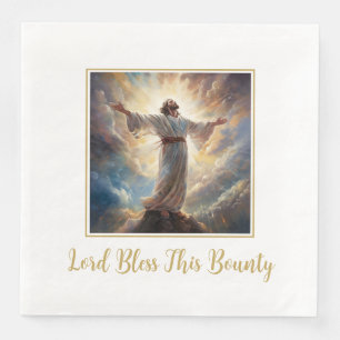 Servilleta De Papel De Cena Jesús Señor bendice las toallas de papel