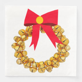 Servilleta De Papel De Cena Jingle Bells Wreath Dinner Napkins