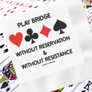 Servilleta De Papel De Cena Juega al Bridge Sin Reserva Sin Resistencia
