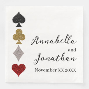 Servilleta De Papel De Cena Juego de Cartas Brillantes Casino de Las Vegas Bod