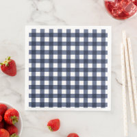 Jugada de verificación de Gingham azul marino