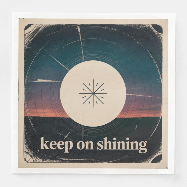 Servilleta De Papel De Cena Keep On Shining (Anverso)