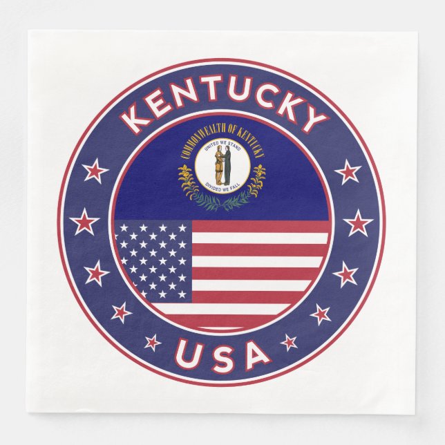 Servilleta De Papel De Cena Kentucky (Anverso)