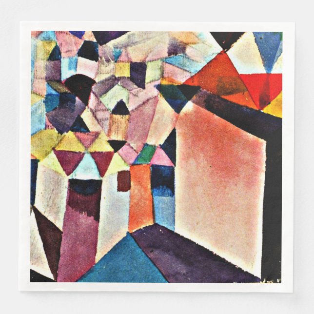 Servilleta De Papel De Cena Klee - Información sobre una ciudad (Anverso)