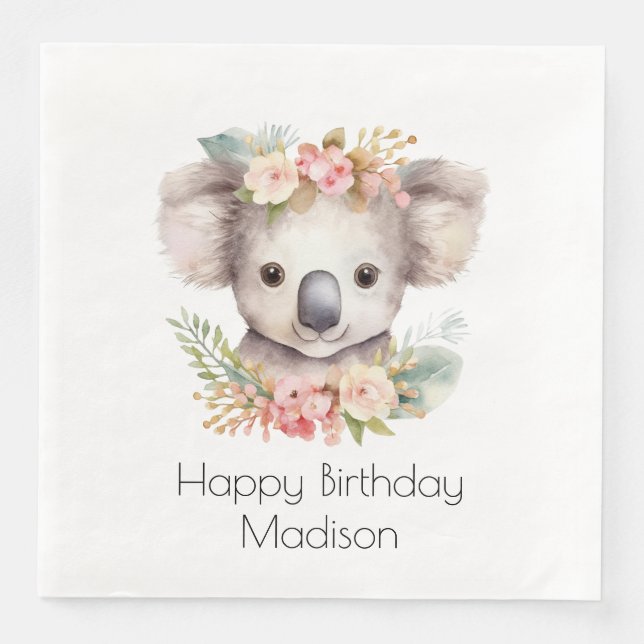 Servilleta De Papel De Cena Koala Australia personalizada (Anverso)