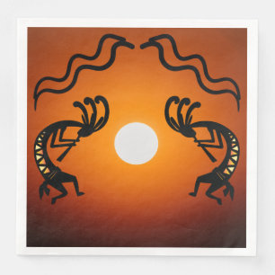 Servilleta De Papel De Cena Kokopelli indio americano del suroeste