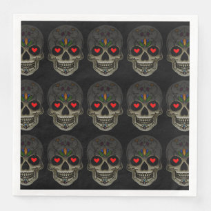 Servilleta De Papel De Cena La Calavera Del Amor