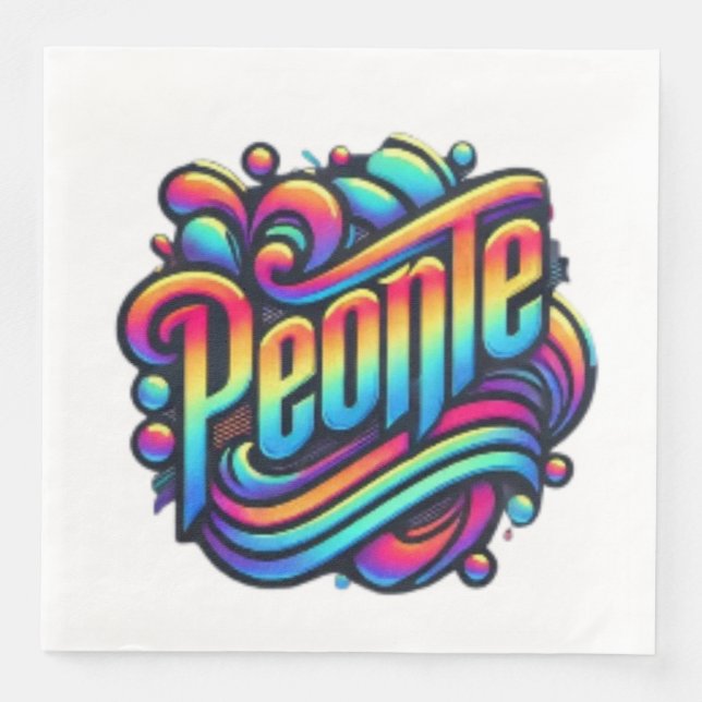 Servilleta De Papel De Cena La conexión abstracta: Un mundo unido (Anverso)