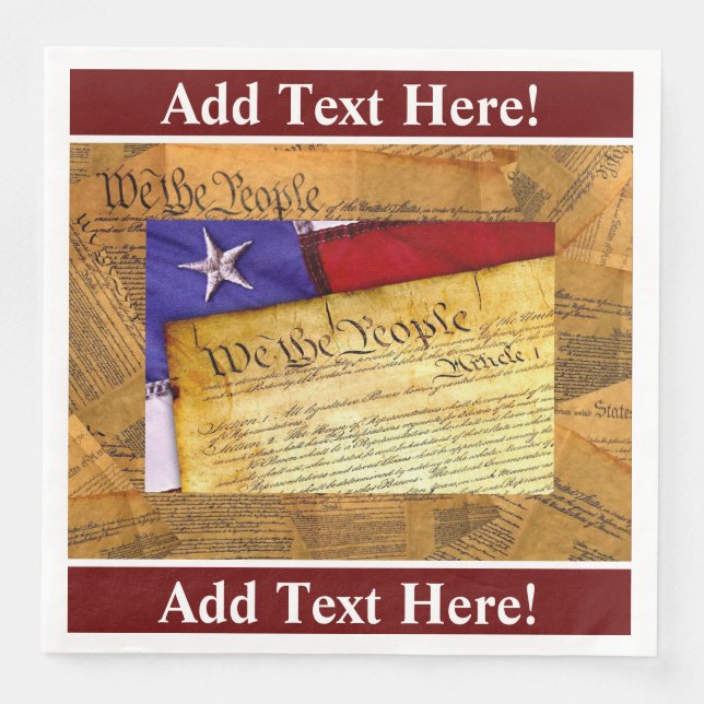 Servilleta De Papel De Cena La Constitución Estadounidense We The People Paper (Anverso)