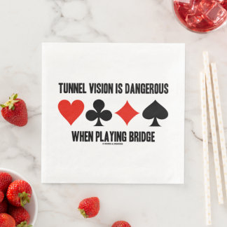 Servilleta De Papel De Cena La Visión Del Túnel Es Peligrosa Cuando Se Juega P