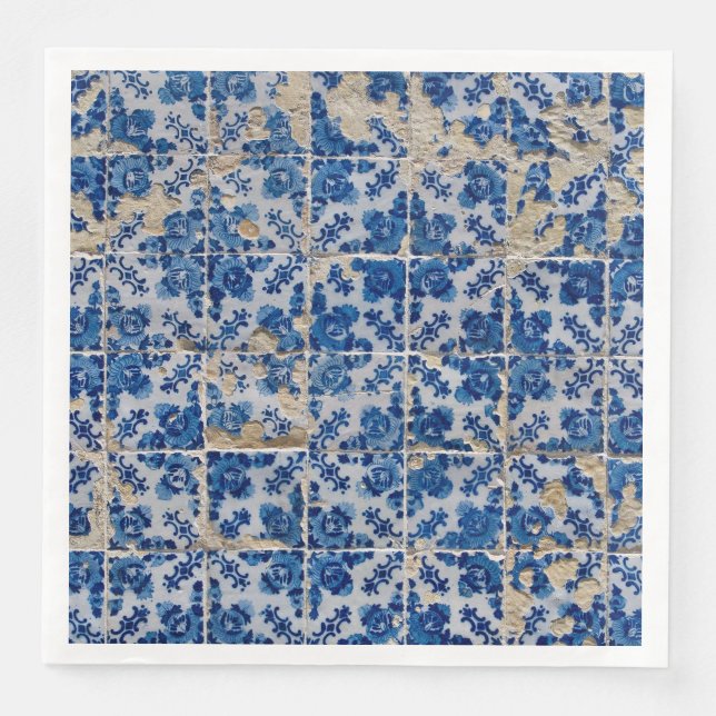 Servilleta De Papel De Cena Ladrilhos Portugueses (Anverso)