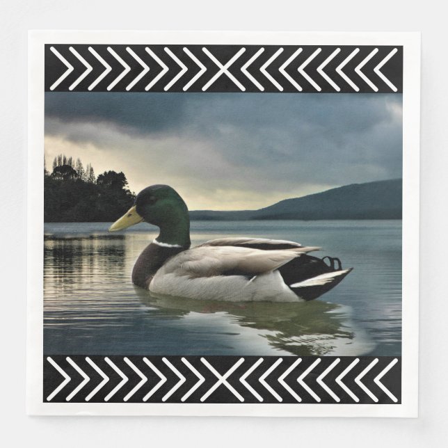 Servilleta De Papel De Cena Lago Mallard Duck (Anverso)