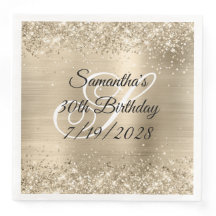 Lámina Monograma de Champán Brillante Cumpleaños 3