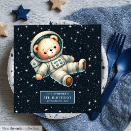 Servilleta De Papel De Cena Las toallas de astronauta de osito de peluche pers