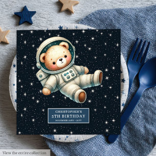 Servilleta De Papel De Cena Las toallas de astronauta de osito de peluche pers
