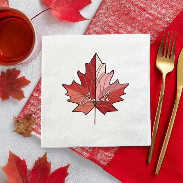 Servilleta De Papel De Cena Leaf de arce canadiense contemporánea ID1071 (Subido por el creador)