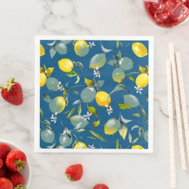 Servilleta De Papel De Cena Limoncillos al acuarela 29