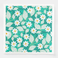 Lindos diseño de flores blancas y hojas