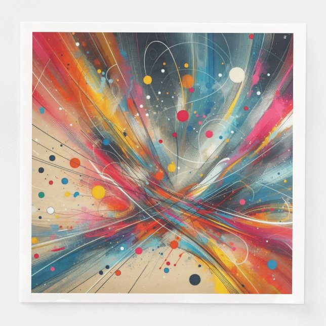 Servilleta De Papel De Cena lineas (Anverso)