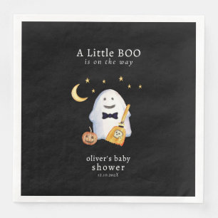 Servilleta De Papel De Cena Little Boo Ghost Hollaween Baby Shower