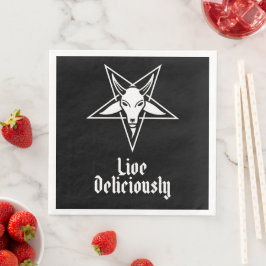 Servilleta De Papel De Cena Live Deliciosamente Black Phillip Baphomet