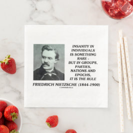 Servilleta De Papel De Cena Locura En Los Individuos Algo Raro Nietzsche