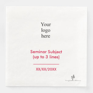Servilleta De Papel De Cena Logo del Seminario en persona de cerezos y blancos