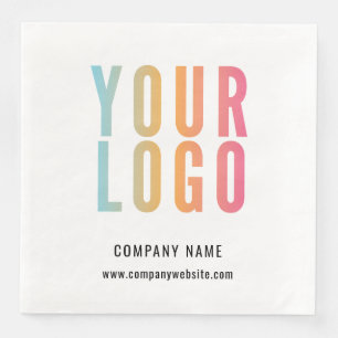 Servilleta De Papel De Cena Logotipo de empresa promocional blanco