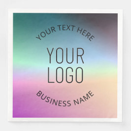 Servilleta De Papel De Cena Logotipo de envío | Colores de degradado cambiante