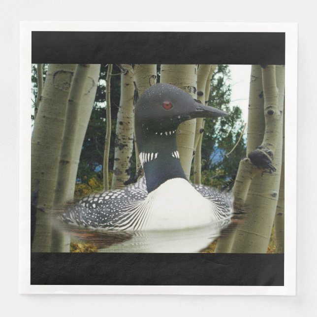 Servilleta De Papel De Cena Loon Wilderness (Anverso)